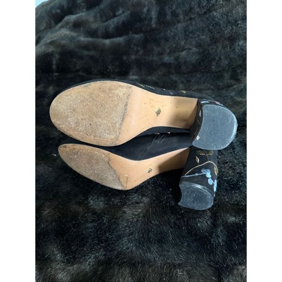 Nanette Lepore Boots Sz  8.5  Suede Embroidered Flowers Butterfly Festival Y2K - Picture 8 of 8
